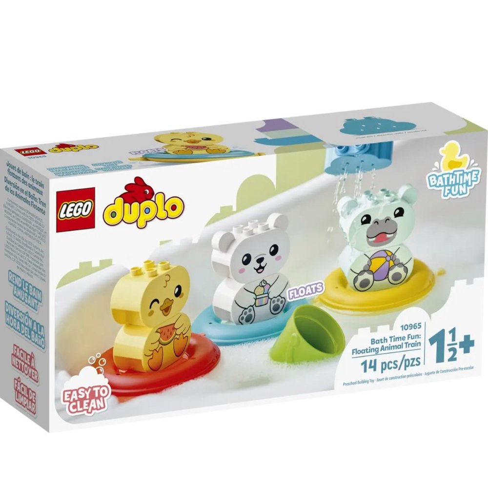 LEGO DUPLO Bath Time Fun: Floating Animal Train Set 10965 14 pcs Set Preschool